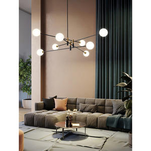 Plafonnier LED en fer de style nordique moderne et minimaliste pour petit appartement, salon, design « haricot magique » IP55, nouveau style - Product Image 4