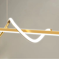 Luminaires Suspendus LED Modernes Spirale Or Noir pour Table Salle à Manger Cuisine Bar Décoration Maison Lustre LED
