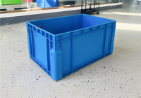 Conteneur de stockage logistique en plastique rigide, empilable, de haute qualité, recyclable, durable, en gros, type caisse solide