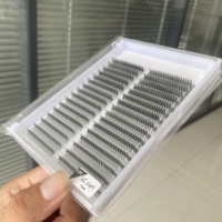 Extensions de cils individuels effet anime, 32 rangées, style épineux et effilé, en matériau PBT sans cruauté animale, 8-20mm, cils inférieurs, effet féerique