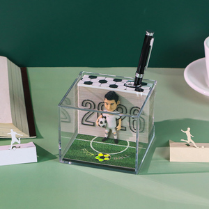 Bloc-notes 3D Football Star, <span class=keywords><strong>Calendrier</strong></span> de Bureau Football, Papeterie Sportive, Décoration Maison et Bureau, Cadeau de Luxe pour Homme et Garçon, Anniversaire - Product Image 4