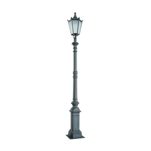 Outdoor classic European Style Waterproof LED Garden Antique Street Light and Poles aluminum garden lamp post