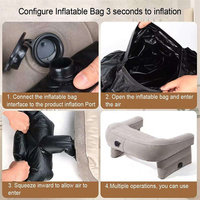 Coussin gonflable de lecture et de jeu avec accoudoir et soutien lombaire, design tricoté pour les jambes, repose-pieds portable