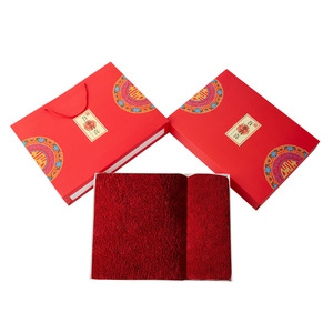 Juego de toallas de coral rojo para boda, 35x75cm, regalo personalizado para boda, uso doméstico - Product Image 5