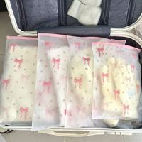 Sacs à fermeture éclair en plastique mat lavables, réutilisables et durables pour l'importation, le rangement domestique et l'organisation des vêtements