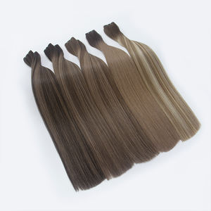 Extensions de cheveux vierges de bonne qualité Luxsea, nouveau design, trame nouée à la main, trame Genius, extensions de cheveux humains, cheveux russes - Product Image 3