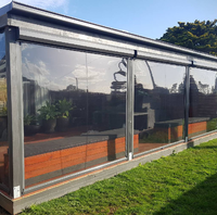 Volet roulant électrique en PVC coupe-vent et imperméable, sur mesure, pour terrasse extérieure, pare-soleil