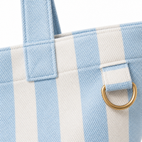 Sac fourre-tout personnalisé Dichos Canvas de luxe à grande capacité avec poignée d'épaule, idéal pour la plage et les voyages, style imprimé rayé populaire