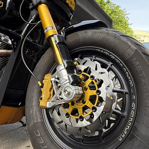 MX เหมาะสำหรับ harleydavidson Road King s/st 108mm เรเดียลคาลิเปอร์วงเล็บอ้วนบ๊อบส้อมด้าน<span class=keywords><strong>หน้า</strong></span>โช้คอัพฐาน - Product Image 4