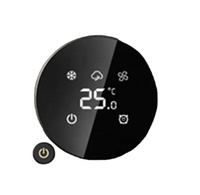 Système d'automatisation intelligent KNX SEXANKA ZF-KK-03GT-A en aluminium, interrupteurs muraux personnalisables pour la température