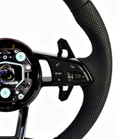 Volant en cuir perforé sur mesure pour Audi Lamborghini avec palettes de commande ZC-TT-P113
