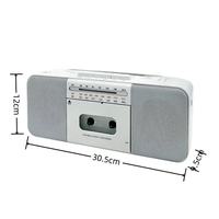 Lecteur de cassettes portable rétro avec double haut-parleur, radio FM vintage Bluetooth pour la maison, les réunions et l'apprentissage