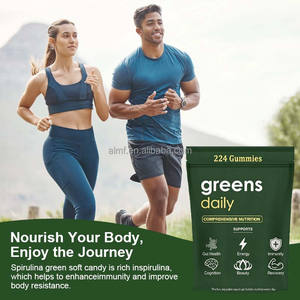 Complément Nutritionnel Complet en Gummies pour la Santé Intestinale, l'Éclat de la Peau et la Beauté, 224 Comprimés, Gummies Quotidiens aux Légumes Verts Antioxydants - Product Image 4