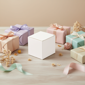 Scatola di Carta Iln 12x12x12 Cm Pieghevole Bianca per Confezioni Regalo - Product Image 2