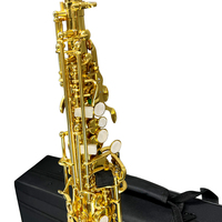 Gold Lacquer soprano Saxophone Bb Straight soprano Sax Woodwind Musical Instrument Sinomusik Wholesale Price China High Quality
