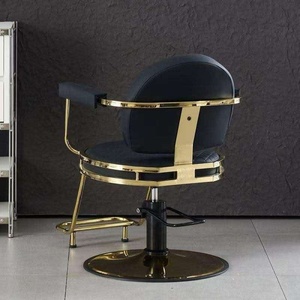 New Synthetic Leather Foldable Rotating Barber <b>Chair</b> with 360 Degree Swivel for Hair Salons - Product Image 3