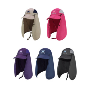 Chapeau de protection UV doux et respirant avec logo brodé personnalisé en gros avec rabat de cou détachable imperméable pour la pêche sportive et le camping - Product Image 6