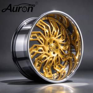 Jante en alliage d'aluminium Auron, à cinq branches, en deux parties, moulée, pour la mise à niveau et la rénovation de voitures particulières - Product Image 3