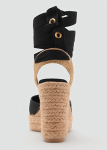 Thời trang ESPADRILLE <span class=keywords><strong>Wedge</strong></span> Sandal cho phụ nữ, mắt cá chân Tie-up đóng ngón chân giày, giản dị mùa hè bên nền tảng gót - Product Image 4