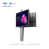 Écran LED en forme de V P4, panneau d'affichage numérique, structure en acier extérieure, panneaux publicitaires étanches