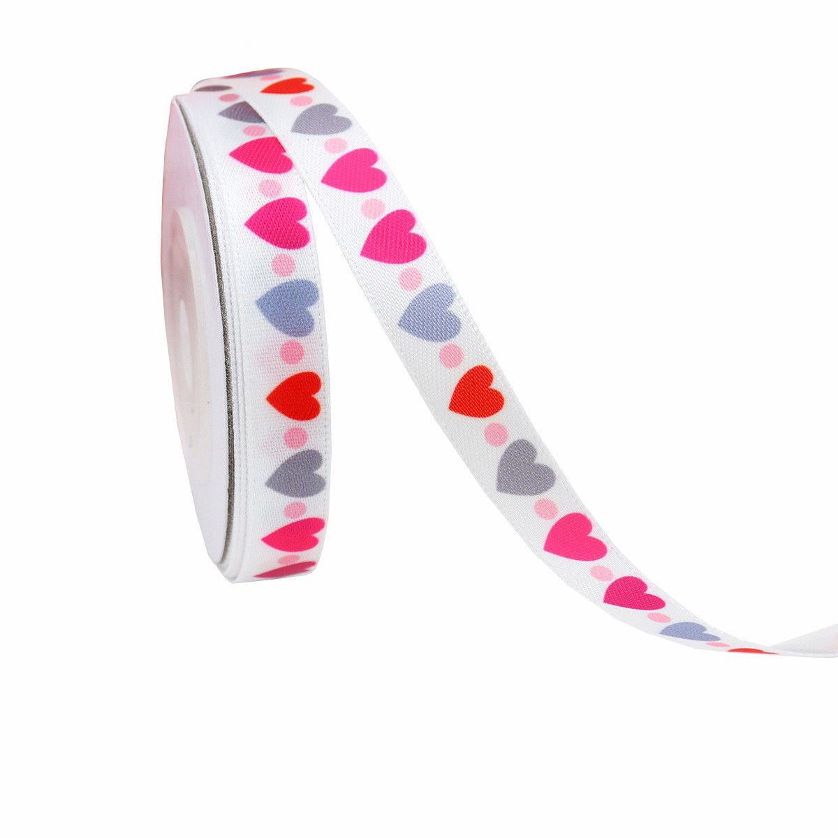 Cœurs blancs multicolores-1 cm * 10 m