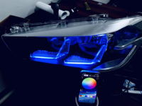 Feux de jour RVB réglables en couleur VAHID Automotive, bande lumineuse LED DRL, contrôle par application, accessoire de style extérieur pour voiture