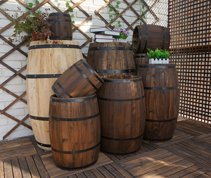 Barril Decorativo de Madera Barato para Exteriores en Venta - Product Image 4