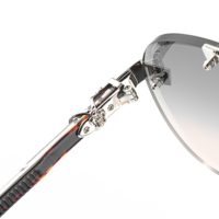 Lunettes de soleil optiques de prescription de marque de luxe unisexe en titane et acétate rétro à la mode, logo personnalisé de haute qualité