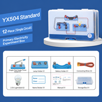 Kit d'expériences sur l'électricité et le magnétisme pour l'école primaire, boîte d'apprentissage des circuits STEM de 52 pièces avec moteur à courant continu et électroaimant