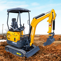 Mini-excavatrice de marque réputée Hightop, 1800 kg, 18,4 kW, mini-pelle, mini-excavatrice à chenilles de 1,8 tonne pour l'agriculture