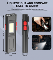 Lampe de travail légère à clip pour stylo, modèle privé 2025, COB LED, lampe torche magnétique rechargeable, portable pour le camping en plein air