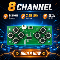 Kit RC 6350 2.4G 8 voies avec émetteur 8 touches et carte récepteur pilote de moteur 8 canaux pour voiture RC, robot, télécommande sans fil DIY (PCB)