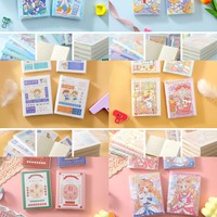 Ensemble de carnets d'école personnalisés Kawaii, couverture rigide en PVC, format A3, design mignon de dessins animés avec bouton, papeterie en gros pour filles