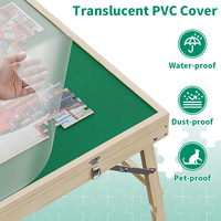 Table de puzzle en bois 1500 pièces, 4 tiroirs, pieds pliants, rotation à 360°, inclinaison réglable, housse de protection, poste de travail artisanal