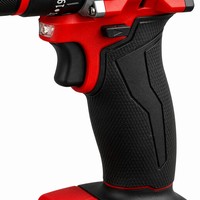 Perceuse à percussion rouge 18V 1/2 pouce pour le travail du bois et le bricolage, 60 N.m, visseuse électrique multifonction portative, perceuse à batterie lithium-ion pour extérieur