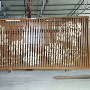 EX702 Modern Stainless Steel Foldable Multi-Functional Partition <b>Wall</b> Laser Cut Panel Elegant Metal Room Divider Hotel Villa - Product Image 1