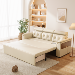 <span class=keywords><strong>Canapé</strong></span>-lit <span class=keywords><strong>convertible</strong></span> moderne et confortable <span class=keywords><strong>avec</strong></span> <span class=keywords><strong>accoudoirs</strong></span> et rangement, structure métallique, tissu, pour la maison, l'hôtel, le salon - Product Image 3
