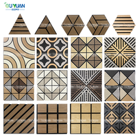 Nouveau design, différentes formes, panneau acoustique mural en lattes, panneau absorbant le son pour bureau, immeuble, salon, studio d'enregistrement