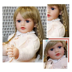 Muñecas <span class=keywords><strong>Reborn</strong></span> personalizadas de silicona para niñas, juguetes realistas de cuerpo completo de 22 pulgadas, muñeca de princesa a la moda para niñas, juguetes para bebés <span class=keywords><strong>Reborn</strong></span> - Product Image 5