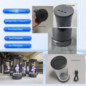 Màn hình hiển thị công nghệ <span class=keywords><strong>3D</strong></span> holographic tương tác AI hình trụ trong suốt kích thước 5.5, 10.1, 21.5 inch - Product Image 3