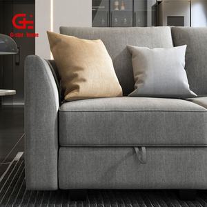 İskandinav lüks l-şekil köşe kesit kanepe depolama Modern tasarım daire yatak odası oturma odası mobilya seti çekyat modüler - Product Image 3