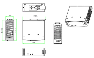 Alimentation PoE sur rail DC48V/240W à sortie unique 48V2% 5.0A, commutateur industriel en stock - Product Image 1