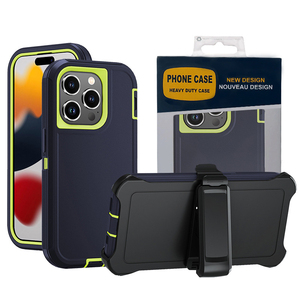 Étui <span class=keywords><strong>de</strong></span> téléphone robot 360 avec clip ceinture, coque <span class=keywords><strong>de</strong></span> protection robuste pour Motorola G Power 2025 2026, 3-en-1 anti-chute en TPU et PC - Product Image 2