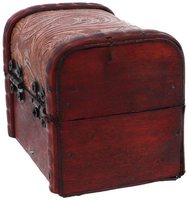 Boîte à bijoux chinoise antique en bois brun, technique de polissage, réutilisable, vintage, personnalisable, pour rangement, décoration de table, art populaire - Grande Vente