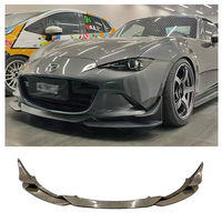 Diffuseur avant brillant en fibre de carbone (fixation par vis) pour Mazda MX5 Miata 2005-2016 - Pièce auto