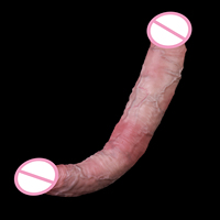Énorme Dildo en Silicone à Double Embout pour Stimulation Anale et Vaginale, Dildos Réalistes Épais avec Picots pour Couples et Lesbiennes