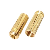 Cheville murale en laiton à insertion, boulon d'expansion moleté pour béton M4-M12, fixation résistante à la corrosion, capacité de 25 lb pour maçonnerie