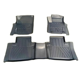 New Design Excellent Quality Non-Skid Waterproof <b>TPE</b> Black 3mm Thick Geometric Pattern Car Foot Mat 1 Year Warranty for Toyota - Product Image 2
