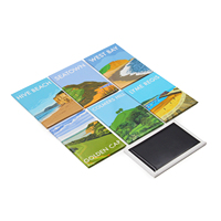 Souvenirs touristiques personnalisés, paysage maritime, aimants de réfrigérateur en tôle, autocollants magnétiques, forme aimantée, aimant puissant