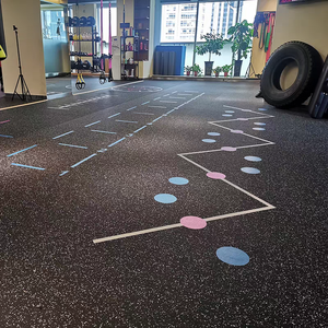 Mật độ cao 2-10mm phòng tập thể dục cao su sàn, chống trượt, hấp thụ sốc, cách âm nhà máy bán hàng trực tiếp trong nhà sử dụng dễ dàng cài đặt - Product Image 5